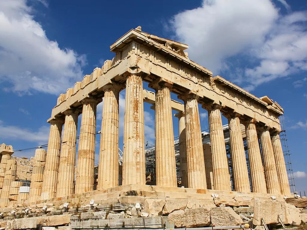 Kuil  Kuil Parthenon, Bangunan Penghormatan Dewi Athena. (Pixabay/timeflies)