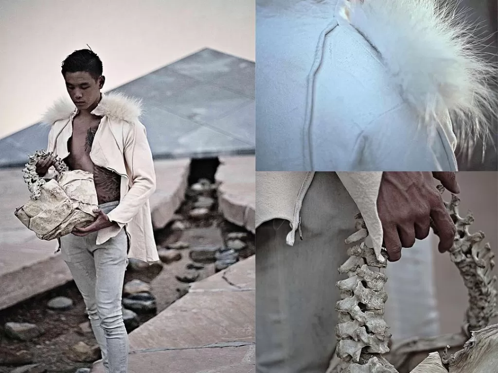 Tas yang disebut dari tulang manusia (Instagram/@arnoldputra)