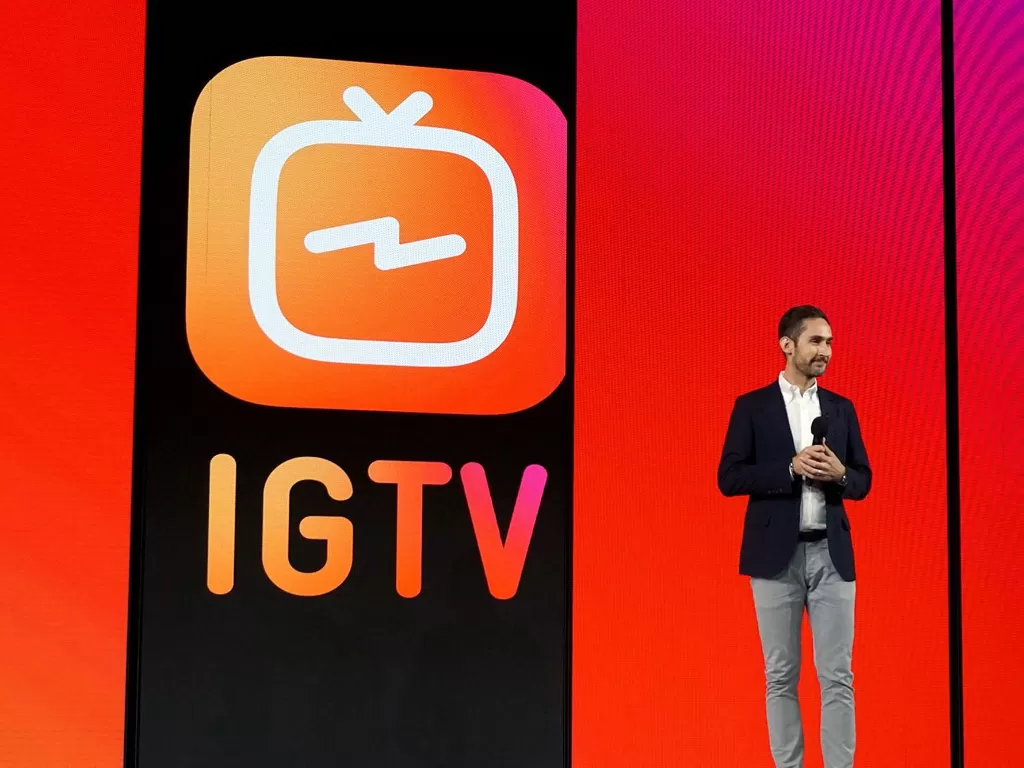 Kevin Systrom saat memperkenalkan aplikasi IGTV (photo/Instagram)