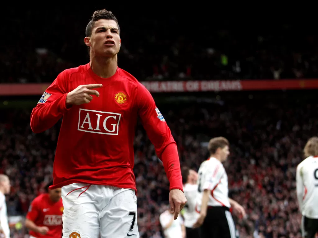 Cristiano Ronaldo saat di Manchester United. (REUTERS/Jason Cairnduff)