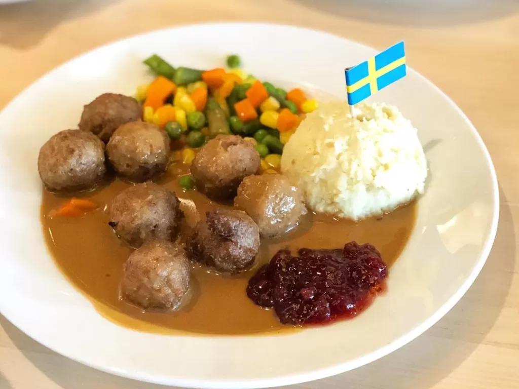 Ilustrasi swedish meatball. (Instagram/sallysetia)