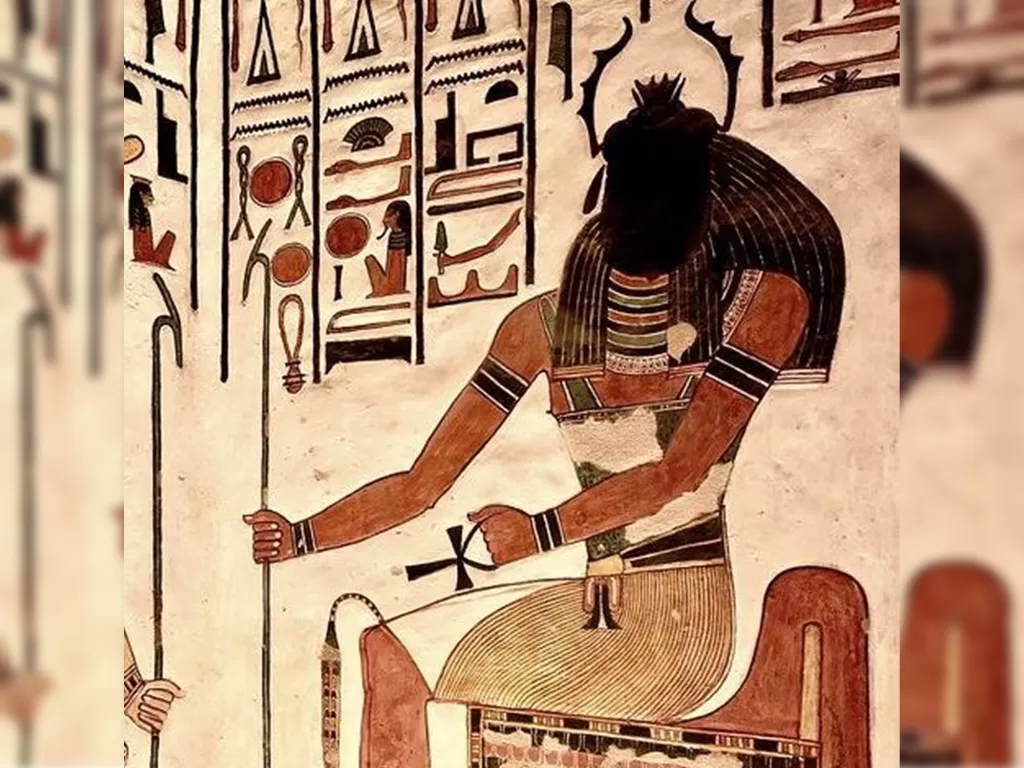 Dewa Khepri dalam mitologi Mesir Kuno . (flickriver.vom)