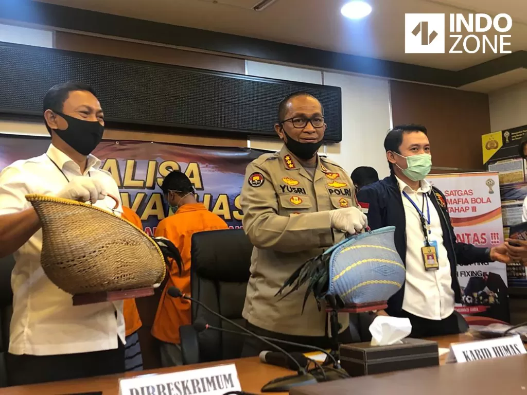 Konferensi Pers Kasus Sabung Ayam di Bekasi Oleh Subdit Jatanras Polda Metro Jaya (INDOZONE/Samsudhuha Wildansyah)