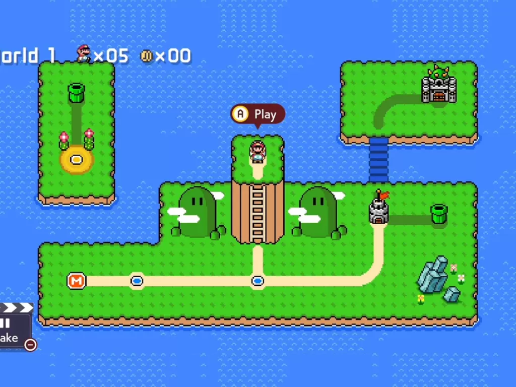 Contoh world di Super Mario Maker 2 (photo/Nintendo)