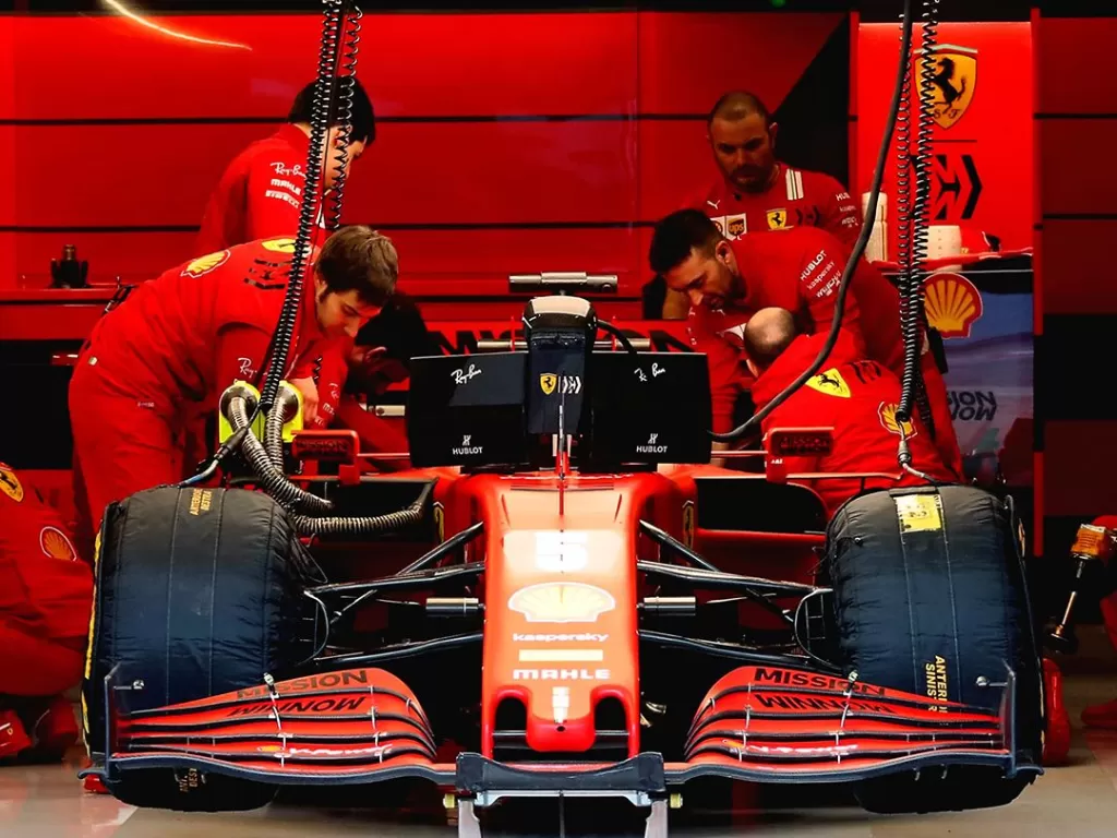 Pabrikan tim Ferrari di ajang F1. (Instagram/@scuderiaferrari)