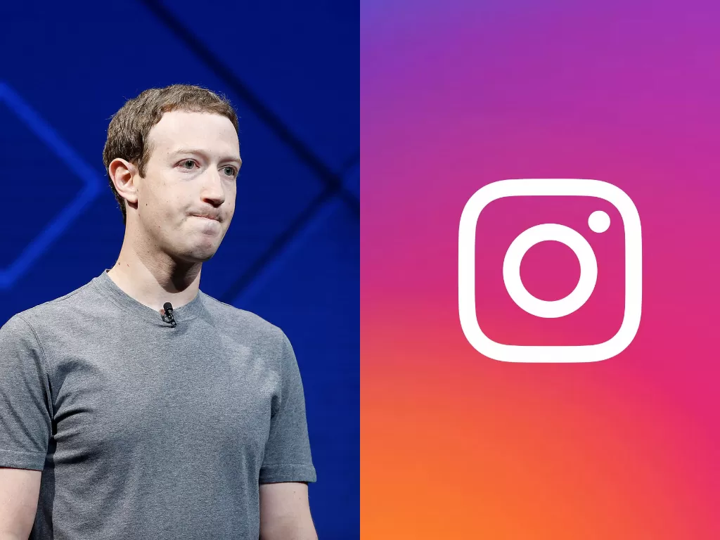 Kiri: Mark Zuckerberg, Kanan: Logo Instagram (photo/REUTERS/Stephen Lam/Instagram)