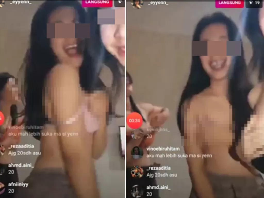 Screeshot dari video ketiga remaja putri yang sudah menyebarluas di masyarakat Pulang Pisau. (Instagram)