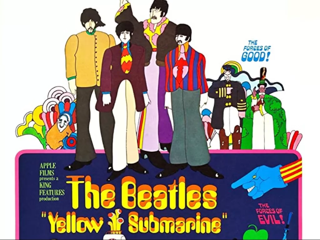  The Beatles dalam Yellow Submarine (1968). (IMDb)
