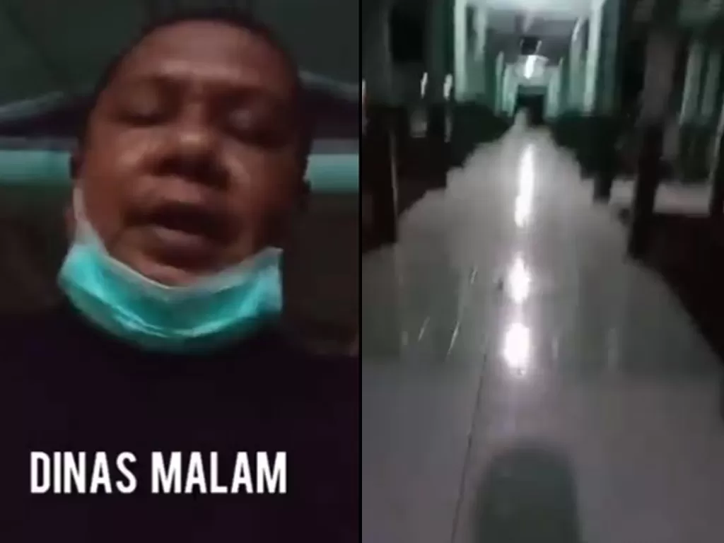 Seorang pria mengalami hal mistis saat berjalan sendirian di koridor rumah sakit. (Screenshot)
