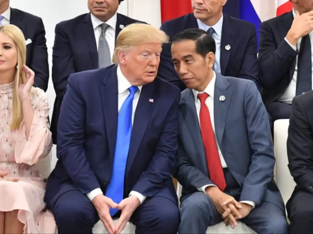 Presiden Jokowi dan Donald Trump. (photo/Instagram/@sekretaris.kabinet)