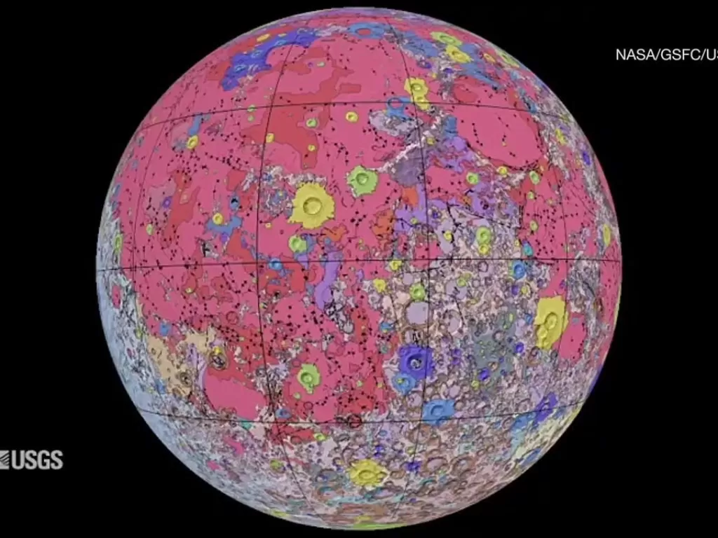 Peta Bulan. (Dok. NASA)