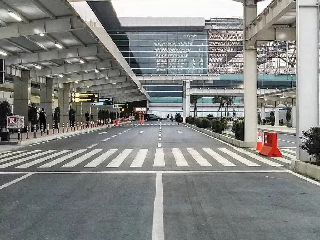 Drop-off Area Bandara Internasional Yogyakarta. (Instagram/wonderfuljogja)