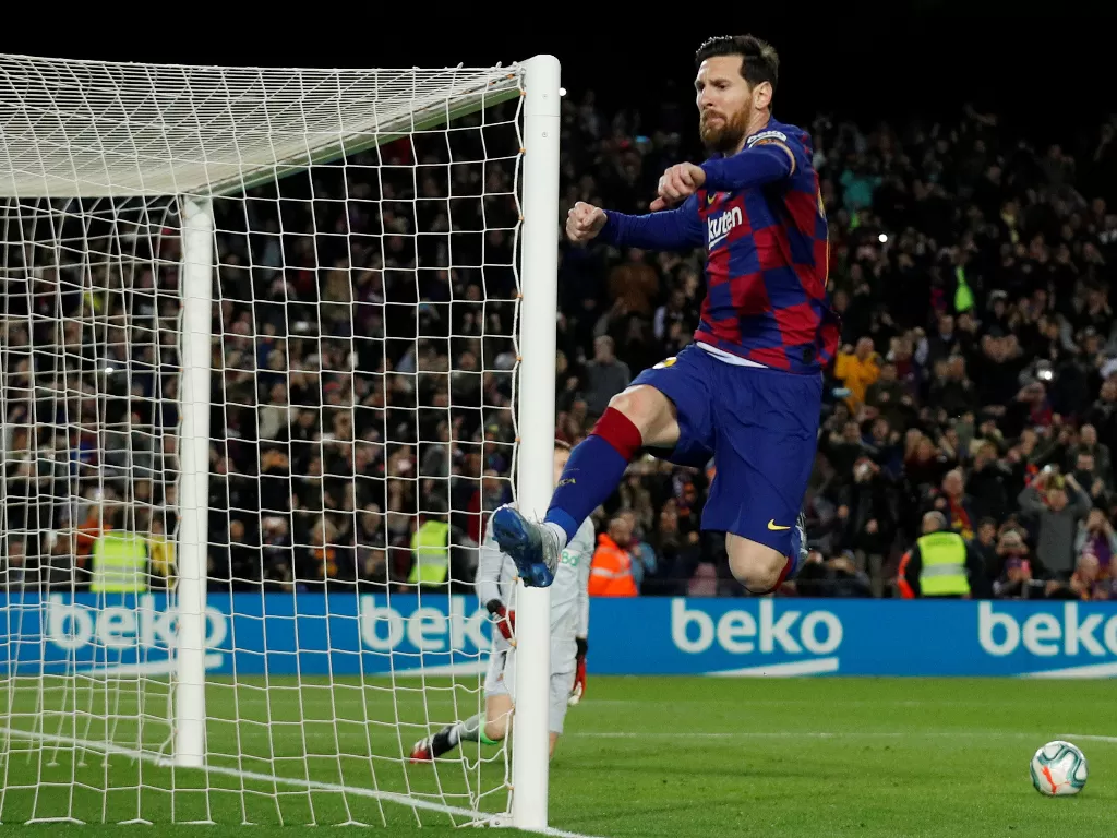 Penyerang Barcelona, Lionel Messi. (REUTERS/Albert Gea)