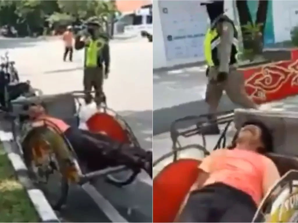 Tukang becak di Cirebon pingsan diduga terinfeksi virus corona (Screenshot)
