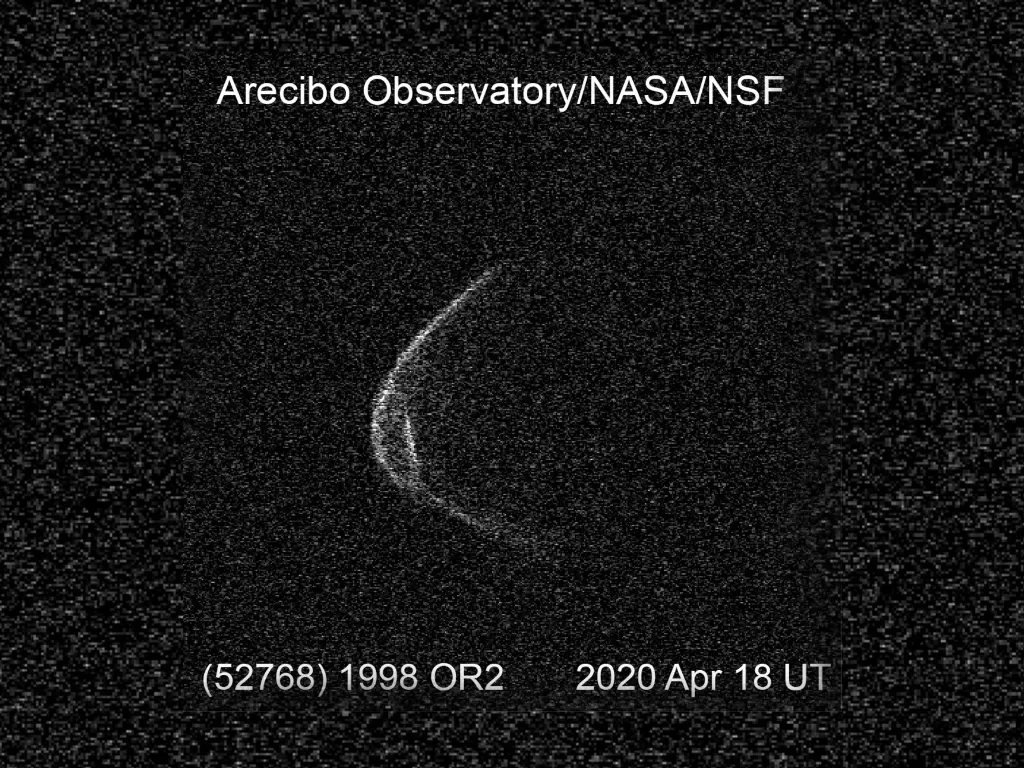 Penampakan asteroid 1998 OR2 (photo/Twitter/@AreciboRadar)
