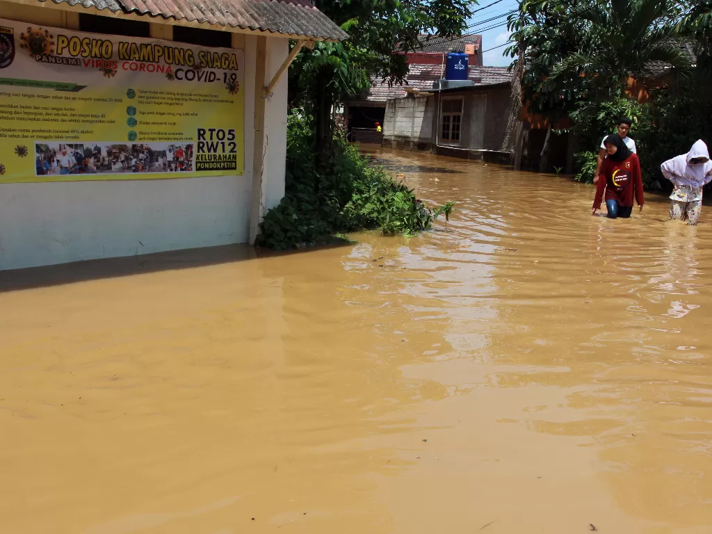 Ilustrasi banjir di Jakarta (ANTARA)