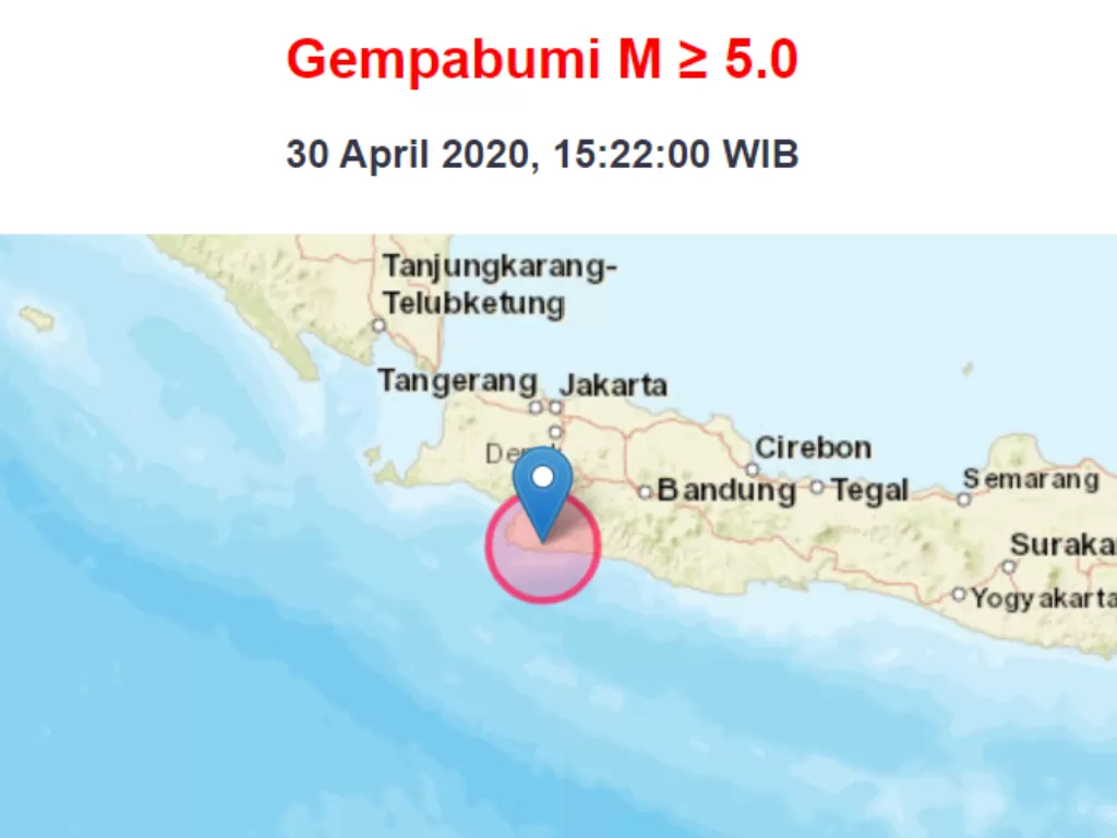 Gempa di Sukabumi (Situs BMKG)