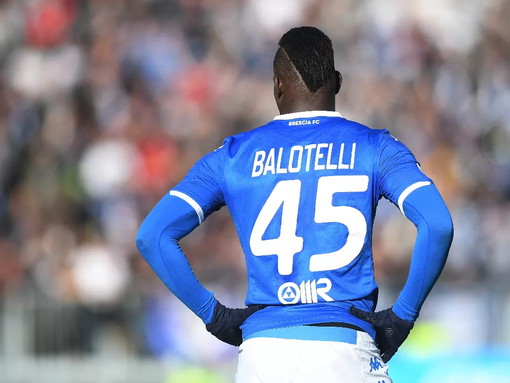 Penyerang Brescia, Mario Balotelli. (REUTERS/Daniele Mascolo)