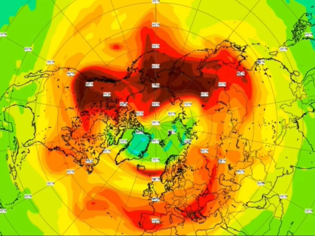 Penampakan lapisan ozon yang mengecil. (atmosphere.copernicus.eu)