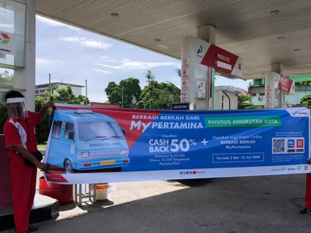 Promo cashback dari Pertamina untuk sopir angkot (Antaranews)