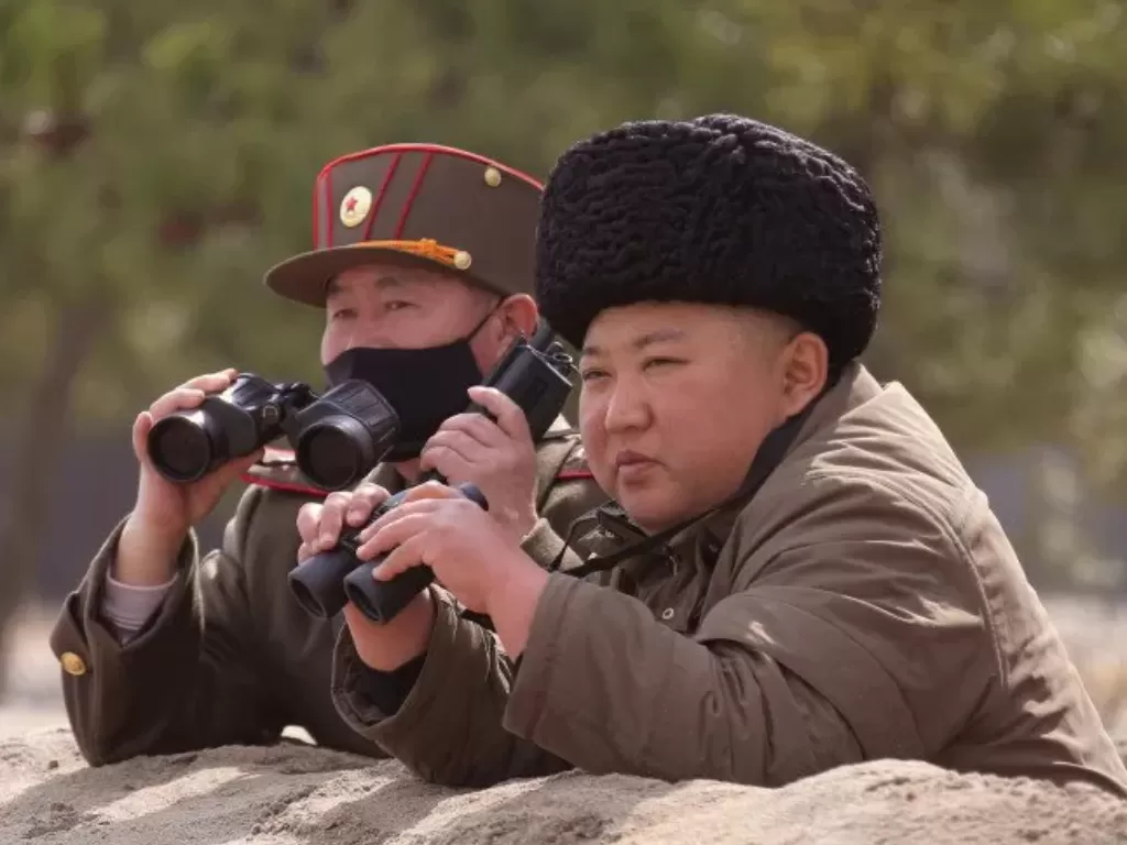 Ilustrasi. Pemimpin Korea Utara Kim Jong Un terlihat pada foto tanpa tanggal yang disiarkan Kantor Berita Sentral Korea (KCNA) pada Senin (9/3/2020). (photo/ANTARA FOTO/KCNA via REUTERS)