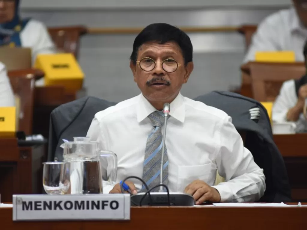 Menteri Komunikasi dan Informatika (Menkominfo) Johnny G Plate. (Foto: Antara/Indrianto Eko Suwarso)