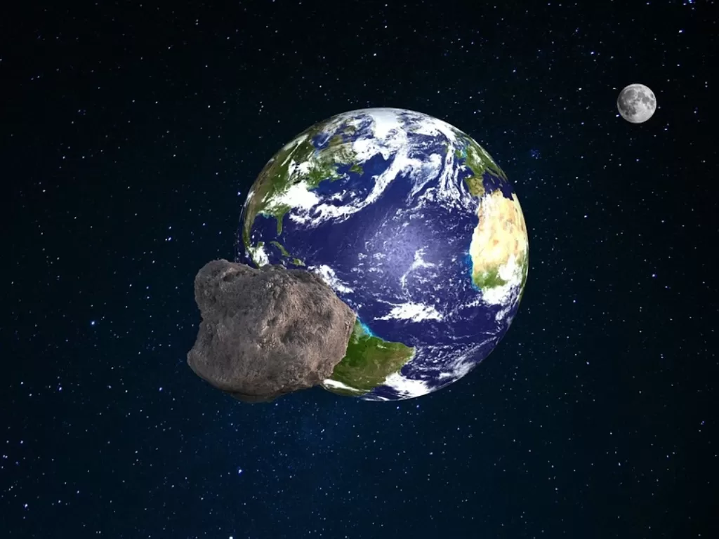 Ilustrasi Asteroid mendekati Bumi. (Pixabay/urikyo33)
