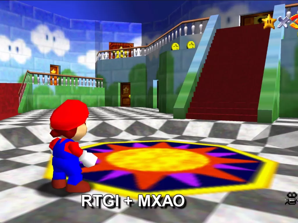 Tampilan Super Mario 64 dengan Ray Tracing (photo/YouTube/Imreal)