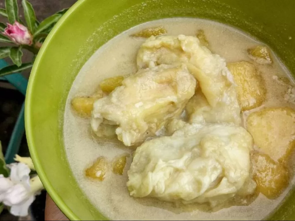 Ilustrasi kolak durian. (Cookpad/Baiq Winda Saftiana)