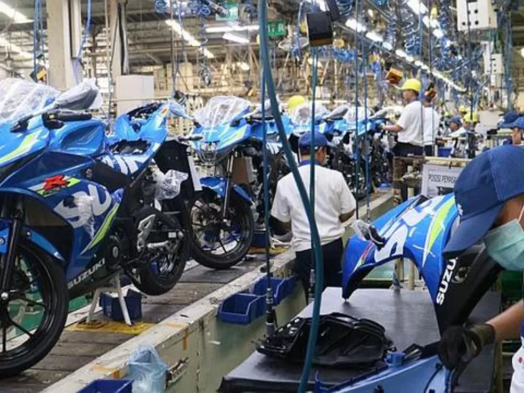Ilustrasi produksi motor Suzuki di pabriknya di Tambun (Dok.Suzuki)