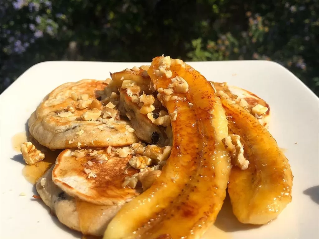 Ilustrasi pancake pisang. (Instagram/hans_edible_adventures)