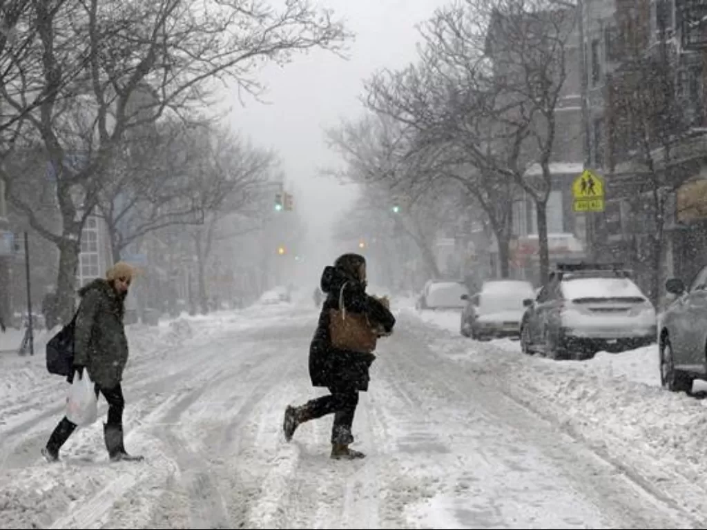 Ilustrasi musim dingin di New York, AS. (REUTERS)