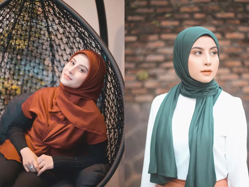Gaya Awkarin pakai hijab (Instagram/@awkarin)