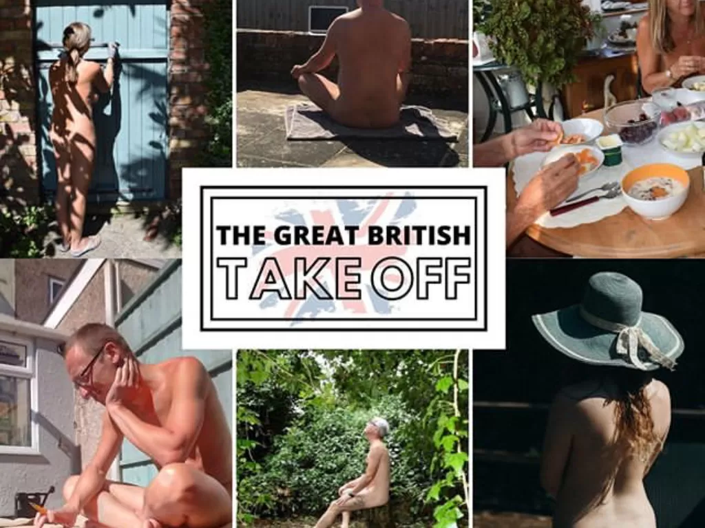 Kolase foto para naturis, orang dengan gaya hidup telanjang yang tergabung dalam British Naturism. (Instagram/British Naturism) 