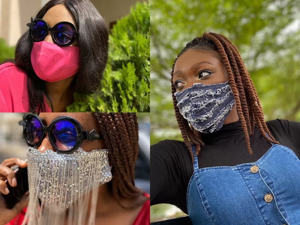 Masker jadi gaya berbusana sehari-hari di Afrika (Instagram/@glamgirl_bysefiya)