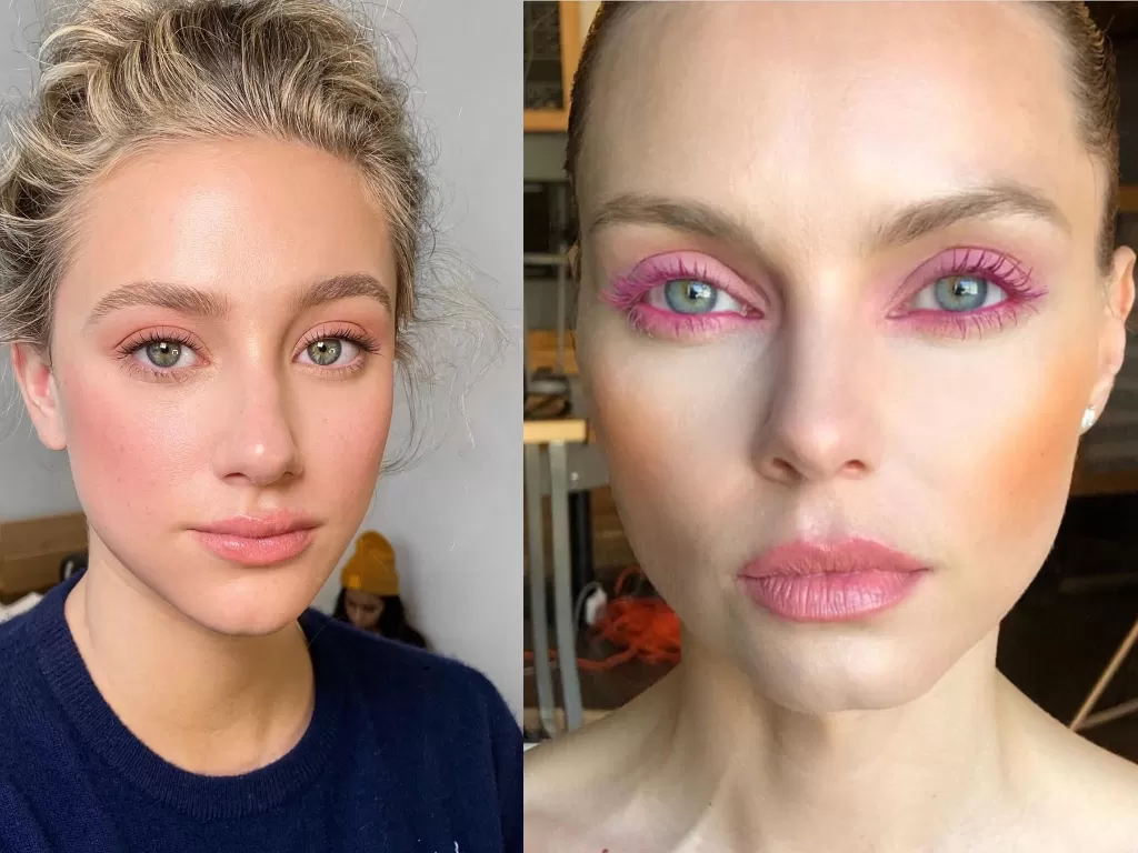 Inspirasi makeup nuansa pink (Instagram/@patrickta/@lapetitevengeance)