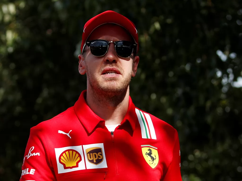 Pembalap senior Ferrari, Sebastian Vettel. (REUTERS/Edgar Su)