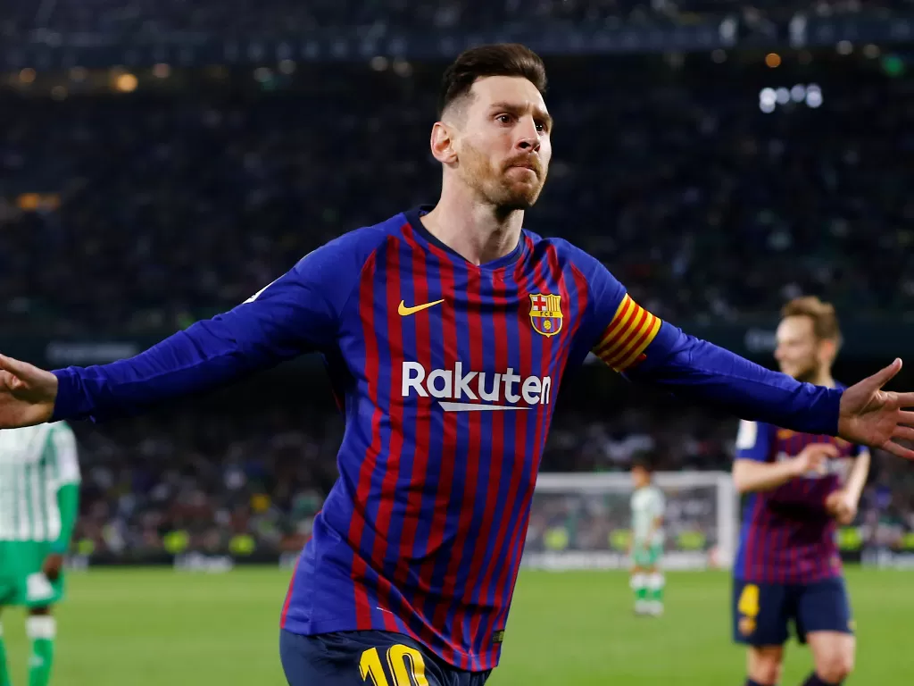 Megabintang Barcelona, Lionel Messi. (REUTERS/Marcelo del Pozo)