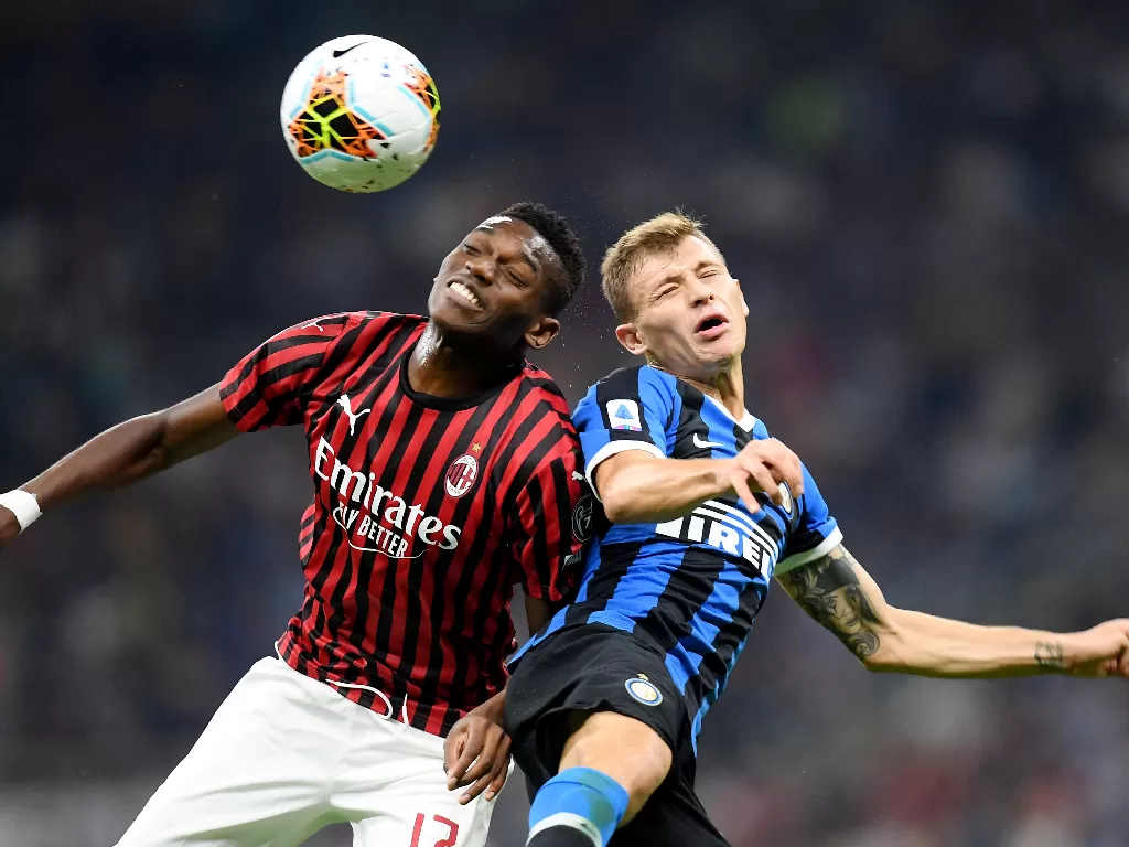 Ilustrasi Serie A: Inter Milan vs AC Milan. (REUTERS/Daniele Mascolo)