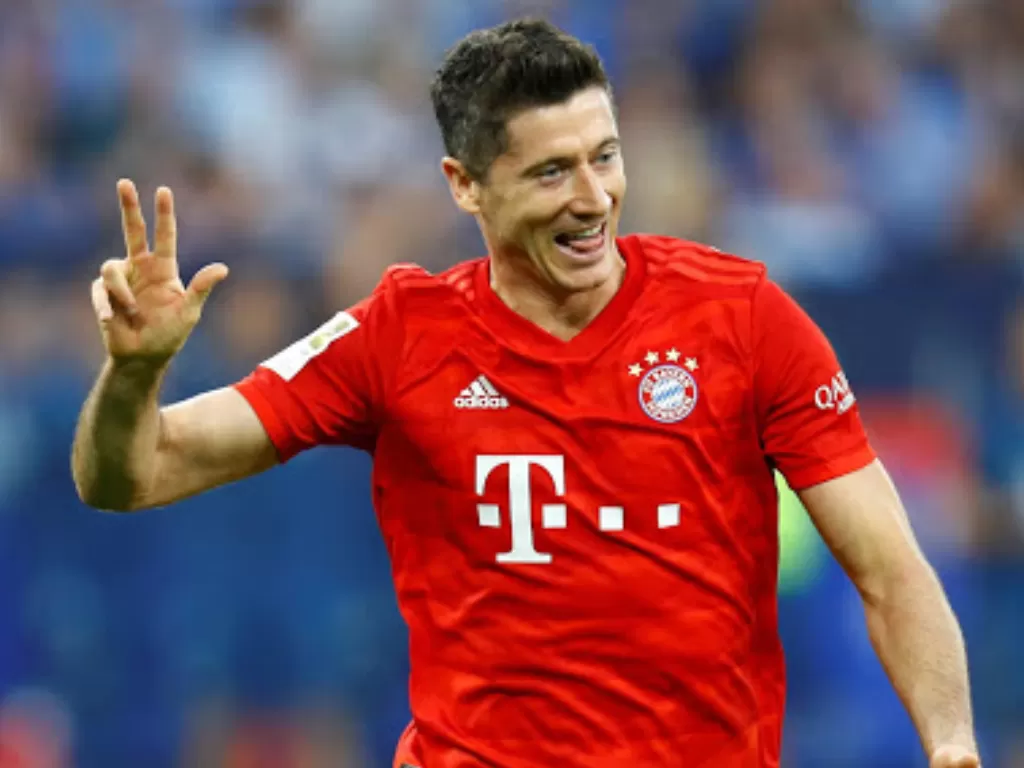Penyerang Bayern Munchen, Robert Lewandowski. (REUTERS/Ralph Orlowski)