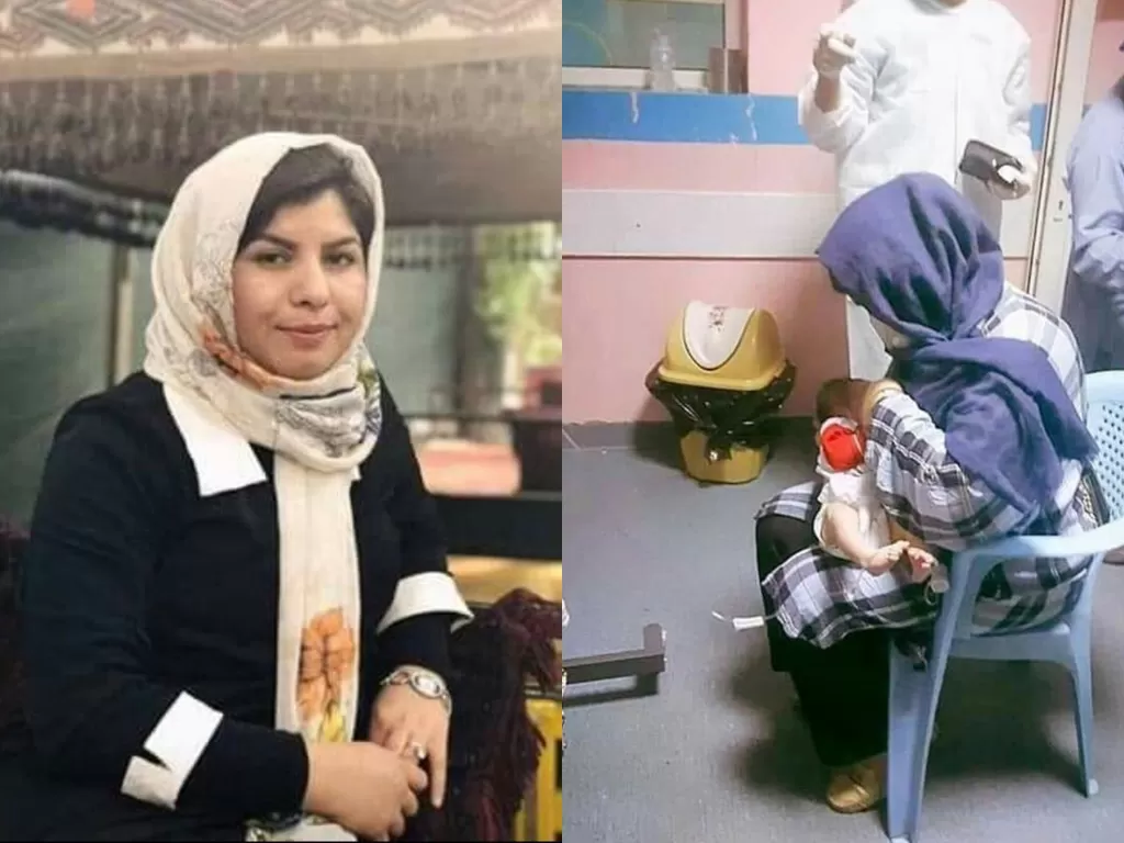 Seorang wanita di Iran menyusui 20 bayi. (Twitter/@misal_okz)
