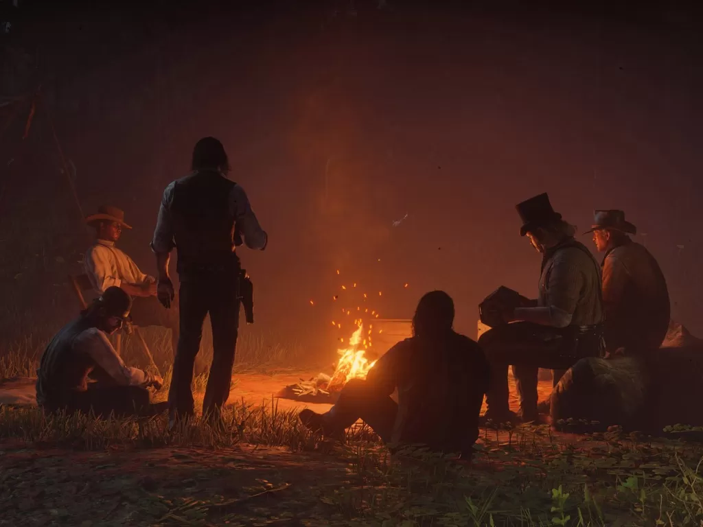 Campfire di Red Dead Redemption 2 (photo/Rockstar Games)