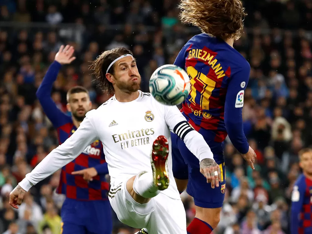 Ilustrasi LaLiga, El Clasico antara Real Madrid vs Barcelona. (REUTERS)