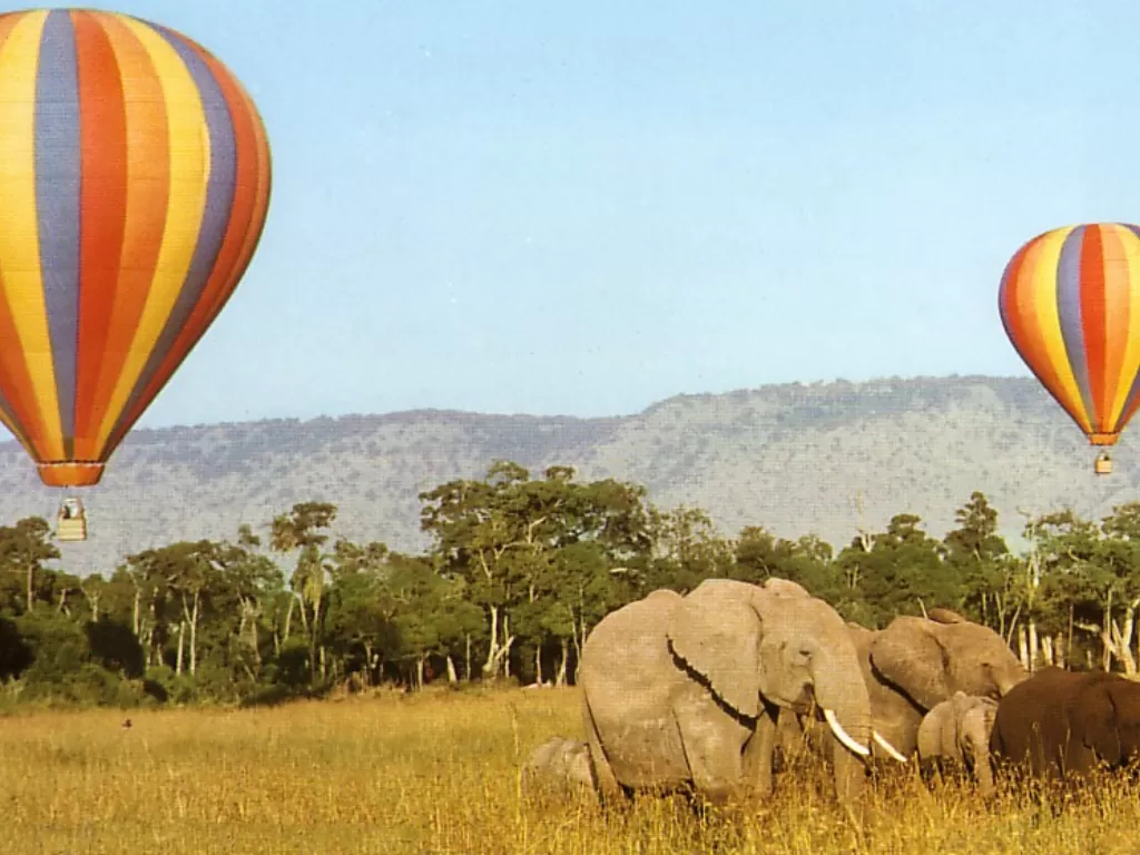 Wisata balon udara di Tanzania. (Dailynews)