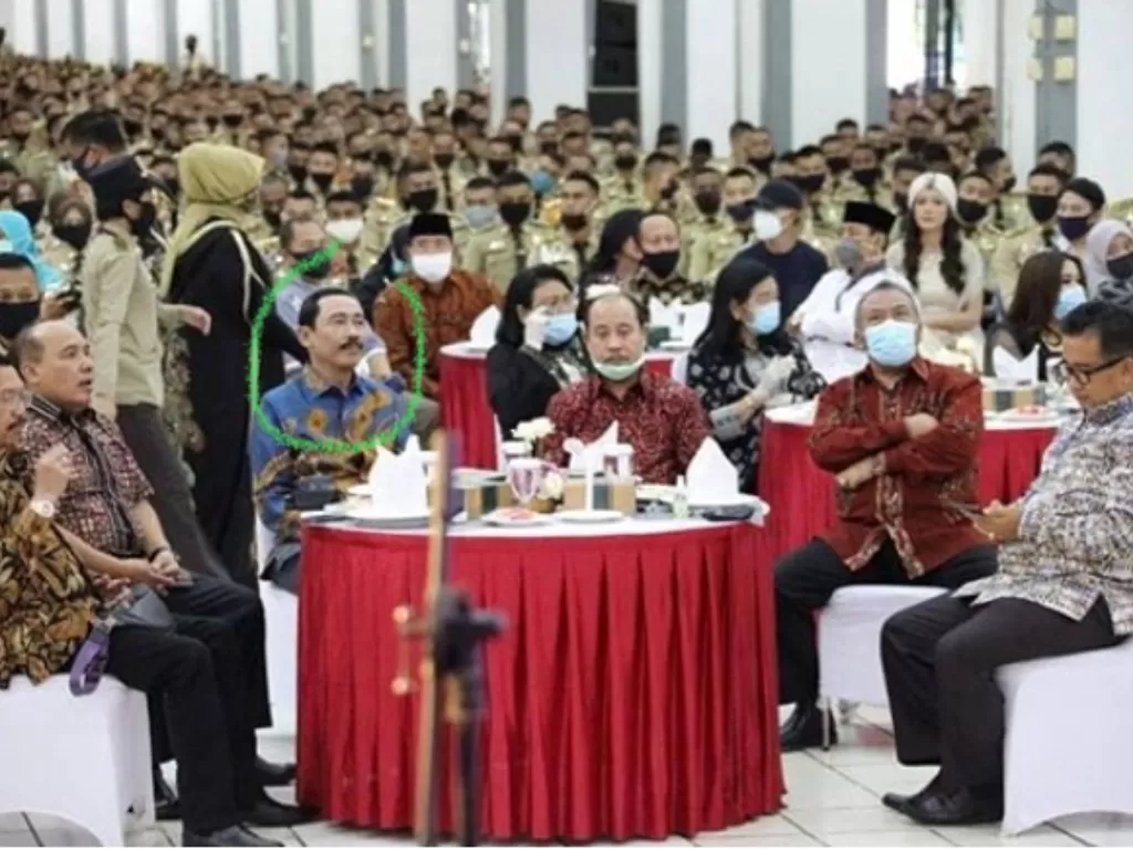 Foto acara halal bihalal IPDN yang diunggah akun Instagram Ketua Presidium Indonesia Police Watch (IPW) Neta S Pane.