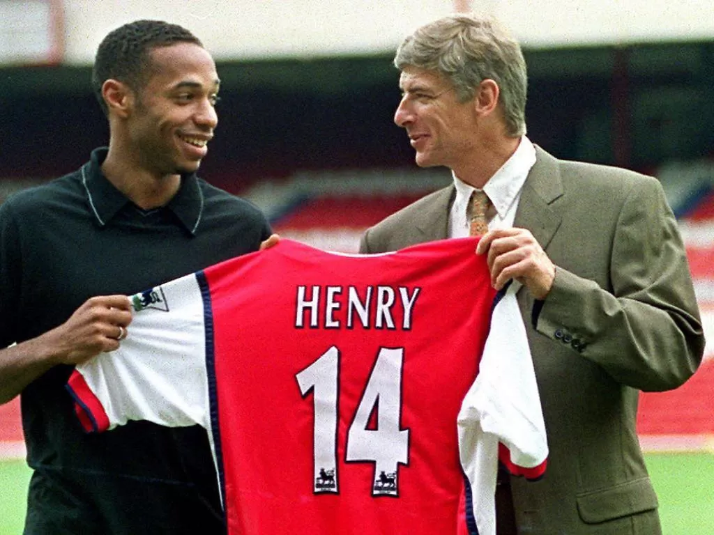 Thierry Henry saat pertama kali berseragam Arsenal. (Instagram/thierryhenry)