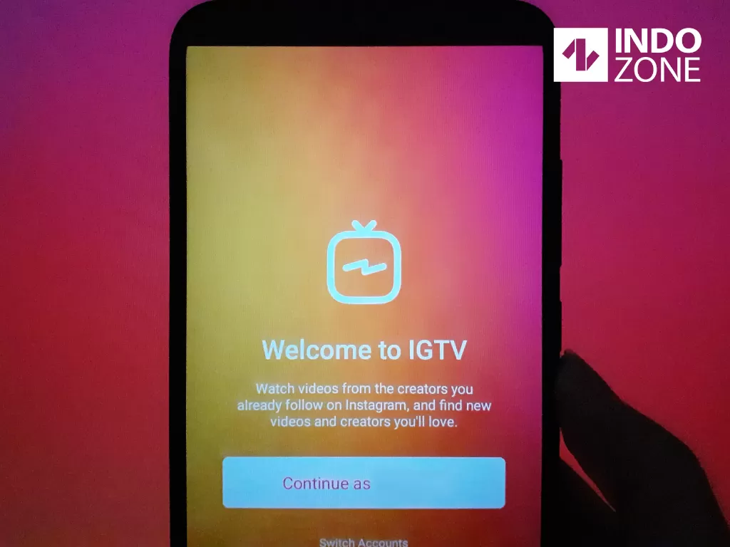 Aplikasi IGTV di platform mobile (photo/INDOZONE/Ferry)