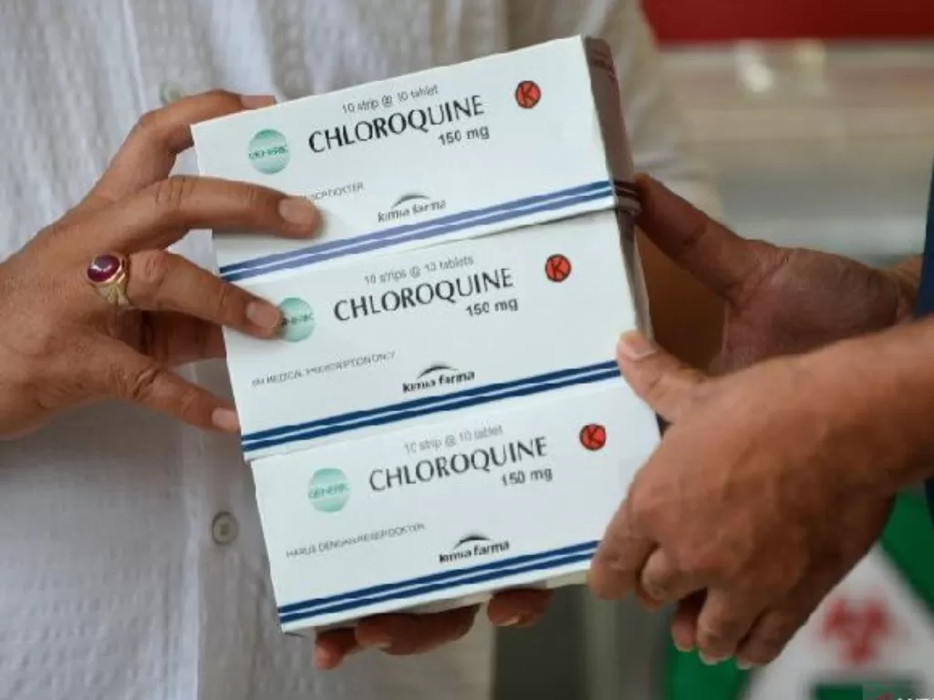 Obat malaria, Chloroquine yang dilarang digunakan utuk obati pasien virus corona.(ANTARA/ADITYA PRADANA PUTRA)