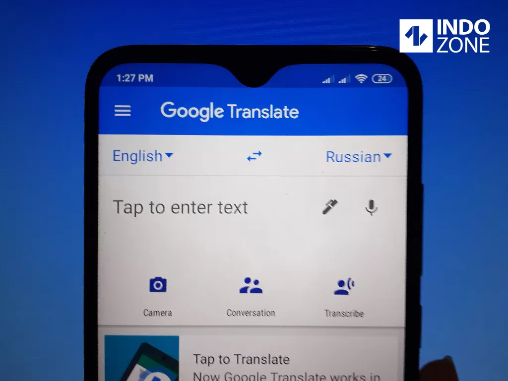 Aplikasi Google Translate di Android (photo/INDOZONE/Ferry)
