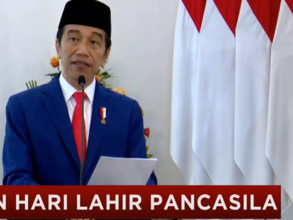 Presiden Joko Widodo dalam pidato Hari Lahir Pancasila (Youtube)